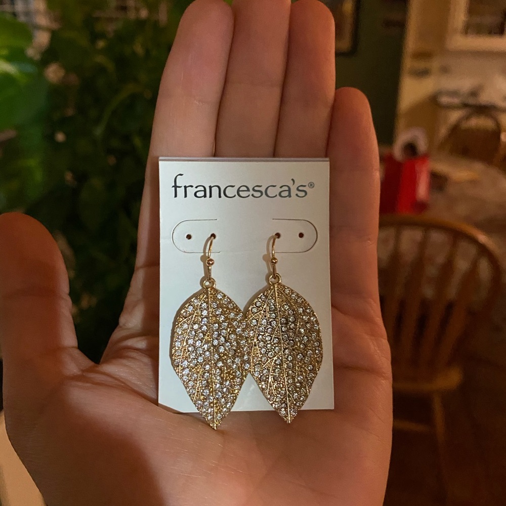 Gold earrings from Francesca’s